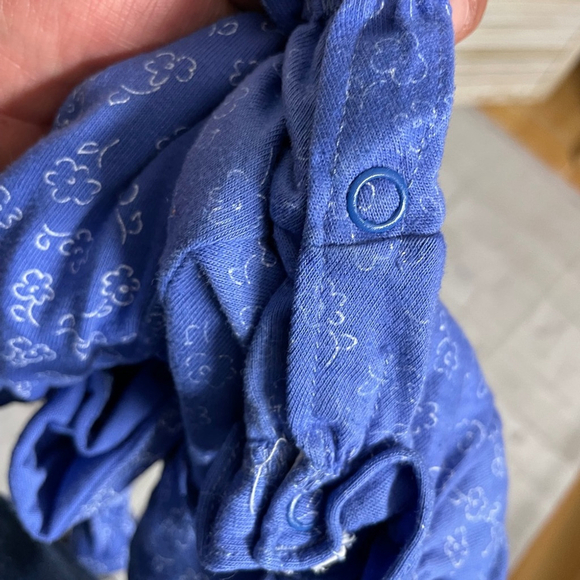 Carter's Blue Floral Romper - Picture 3 of 3
